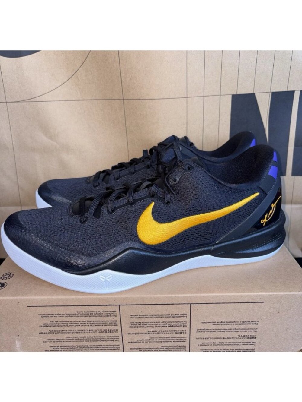NEW Nike Kobe 8 Protro “Lakers Away” Purple Black (HF9550-001) Men’s Size 12